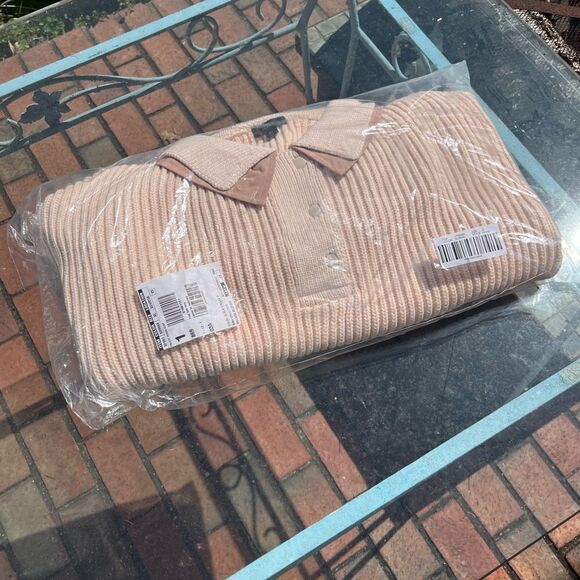 J Crew Collared Ribbed Patch Sleeve Sweater NWT - Picture 5 of 12